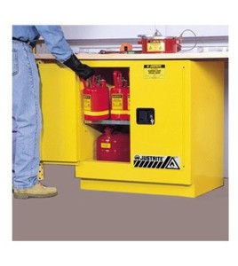 Under-counter flammable liquids storage cabinet, 22 US gallons (83 L), FM, NFPA and OSHA-approved.