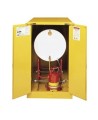 Horizontal storage cabinet for drums of 55 US gallons (208 L), NFPA and OSHA-approved.