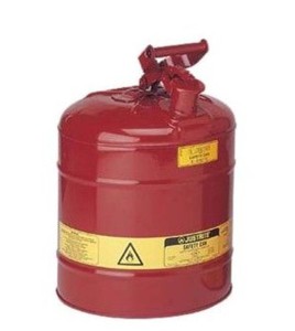 Steel flammable liquids container, type 1, 5 gallons, approved FM, UL,OHSA