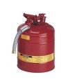 Steel flammable liquids container, type 2, 5 gallons, approved FM, UL, OHSA.