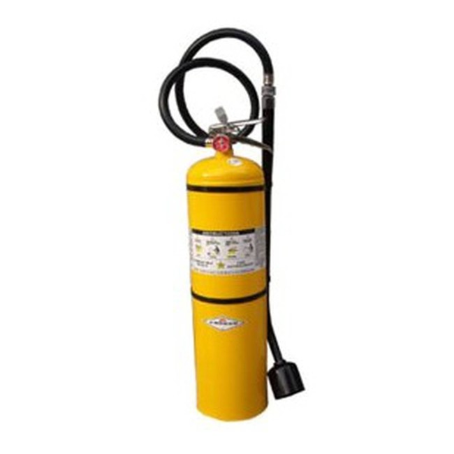 Portable Amerex fire extinguisher with copper extinguishing agent, 30 lbs, type D (lithium fires), with wall hook