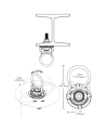 Ancrage permanent à émerillon 5K Swivel pour surface d'acier avec quincaillerie de fixation, 5000 lb (22 KN)