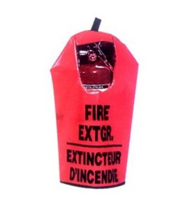 Cover for 10 lbs extinguisher, bilingual, with window