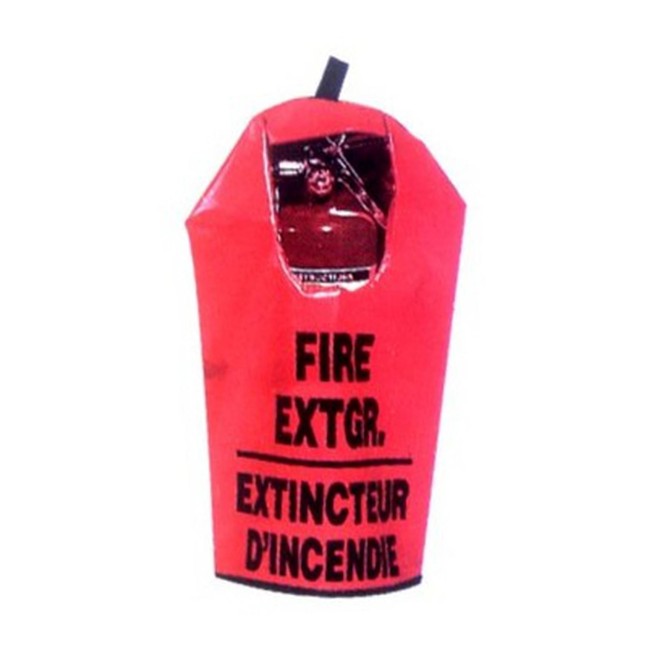 Cover for 20 lbs extinguisher, bilingual, with window