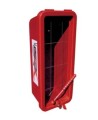 Surface-mounted outdoors plastic cabinet for 10 lbs extinguishers.