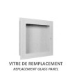 Replacement acrylic panel for recessed fire hose cabinet, 26 inches x 26 inches  