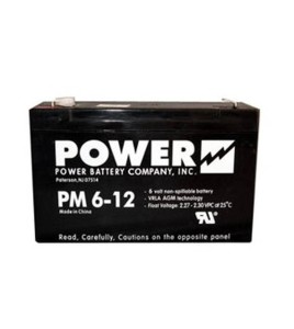 Batterie 6 V 12 Ah 72 W pour unité d'éclairage d'urgence