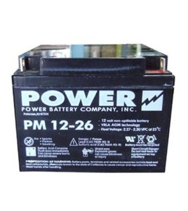 Batterie 12 V 26 Ah 312 W pour unité d'éclairage d'urgence