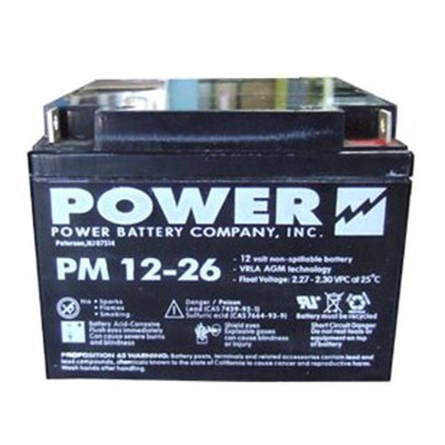 Battery 12 V 26 Ah 312 W for emergency lighting unit