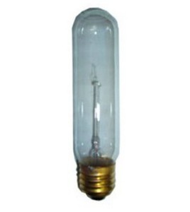 Light bulb 130 V T10 with large socket for emergency lighting