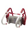 Foldable emergency escape ladder, 4 meters (13 feet), for 2-storey buildings.