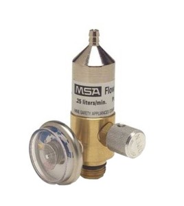 MSA RP gas regulator with 0.25 L/min fixed flow for gas detector's calibration. Provides a constant and accurate flow.