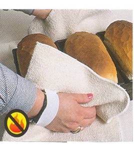 12 in long Cool Grip® heavy-duty terry knit bakers pad with elastic band for hands. ASTM/ANSI heat level 4. Sold per half dozen.