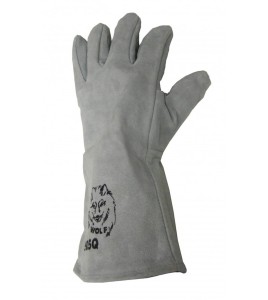 18 in long Endura® side-split cowhide welding glove with level 2 heat resistance. Large one-size-fits-all, sold in pairs.