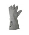 18 in long Endura® side-split cowhide welding glove with level 2 heat resistance. Large one-size-fits-all, sold in pairs.