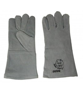 18 in long Endura® side-split cowhide welding glove with level 2 heat resistance. Large one-size-fits-all, sold in pairs.