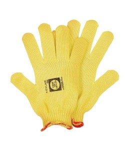 Light form-fitting ambidextrous Kevlar®/Lycra knit inspector gloves. ASTM/ANSI cut-resistant level 2. S to L size. Sold in pairs