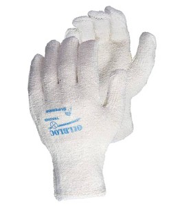 Cotton terry glove for women with an "Oil-bloc" nitrile lining ANSI heat resistance 3 THT™ design by Superior. Sold by the pair.