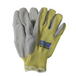 Action cut-resistant level A5 Kevlar knit side-split leather glove. Available size from S to XL Sold per pairs