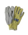 Action cut-resistant level A5 Kevlar knit  side-split leather glove. Available size from S to XL  Sold per pairs