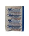 Blue fabric detectable bandages for fingertips, 4.4 x 7.5 cm (1 7/8 x 3 in), 50/box.