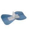 Blue fabric detectable bandages for fingertips, 4.4 x 7.5 cm (1 7/8 x 3 in), 50/box.