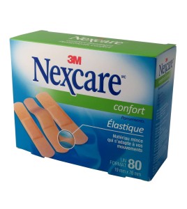 3M Nexcare latex-free water-resistant bandages, 2.5 x 7.5 cm (1 x 3 in), 80/box.