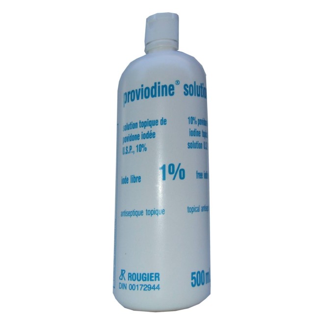 Dovidine antiseptic iodine solution, 450 ml.