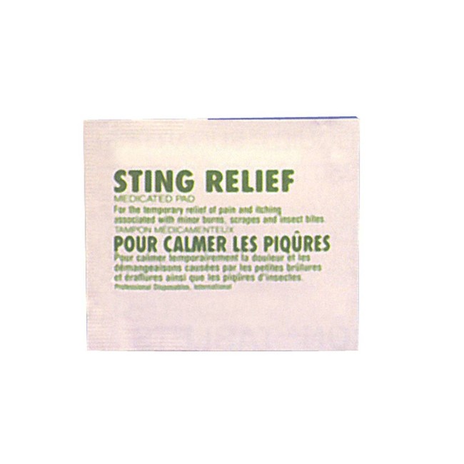 AfterBite pads for insect stings, 10/box.