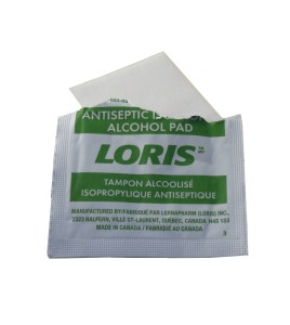 Alcohol disinfectant pads, 100/box.