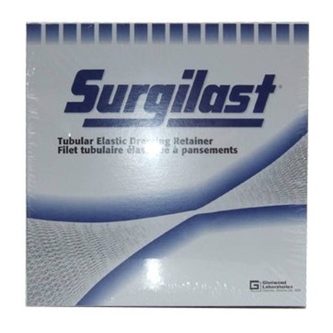 Surgilast tubular elastic bandage, latex-free, size 4 (large hand, arm, leg, foot).