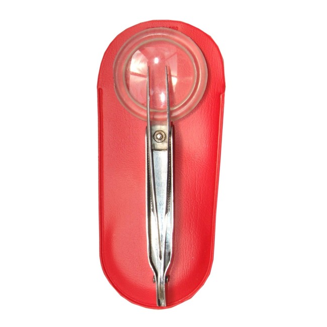 Splinter tweezers with magnifying glass, 3 1/4 in (8.3 cm).