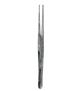 Dressing tweezers (forceps), 5 1/2 in (14 cm).