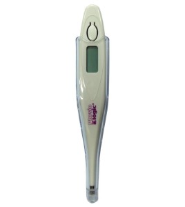 Physiologic DiGiPro oral digital thermometer with LCD screen, 5 inches (12 cm) long, battery included.