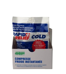 Instant cold pack in a boxed bag, 4 x 6 in.