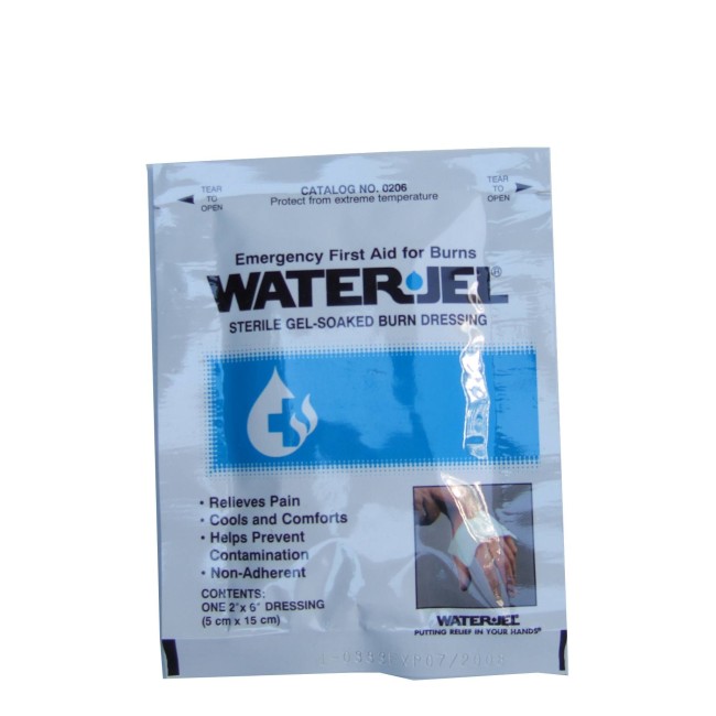 Pansement stérile pour brûlures Water Jel en sachet individuel, 2 x 6 po.