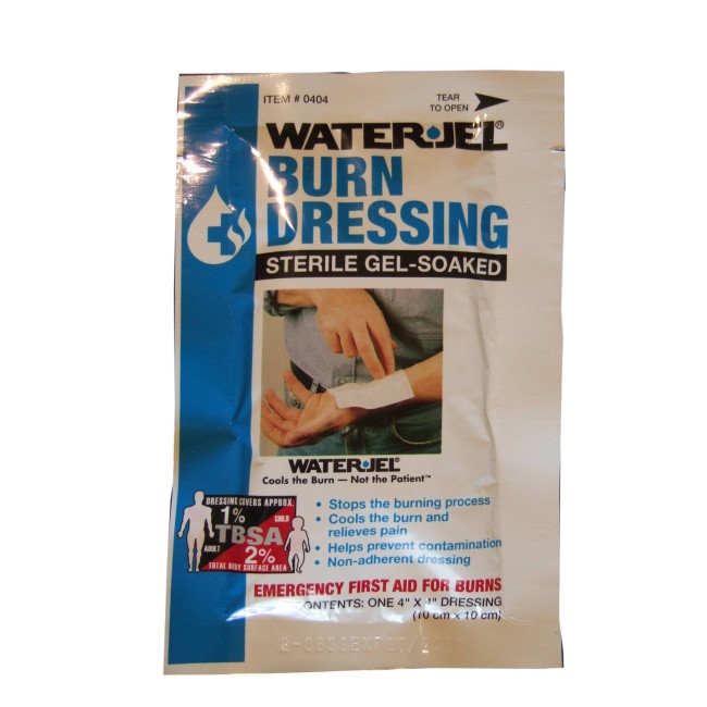 Pansement stérile pour brûlures Water Jel en sachet individuel, 4 x 4 po.