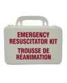 CPR (resuscitation) kit in a plastic case.