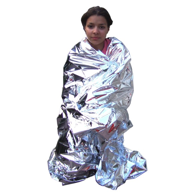 Weatherproof reflective mylar disposable emergency blanket 204 x 140 cm 56 x 80 in