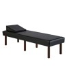 Examination table with vinyl mattress, 61 x 183 x 46 cm (24 x 72 x 18 po).