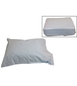 Disposable tissue pillowcases with polyester backing, 25/pkg.