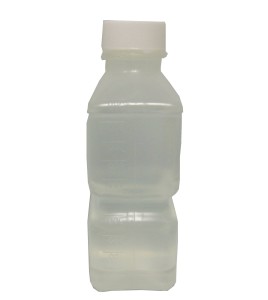 Sterile water for irrigation in a PVC bottle