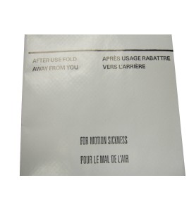 Emesis bag for sickness, white paper, sold individually.