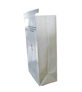 Emesis bag for sickness, white paper, sold individually.