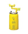 Portable eyewash station with heater jacket, 10 gallon (37.9 L) pressurized tank, certified ANSI Z358.1-2009.