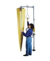 Bradley telescoping funnel for testing emergency showers, 2.1 m (7 ft), nylon.