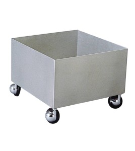 Cart for transporting portable eyewash stations (PD19690 and PD19788), made of stainless steel.