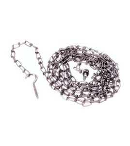 18 feets steel Security chain for whell chock, attaches whell chock to dock . Diameter: 0.14" (3 mm).  