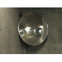 Acrylic round convex mirror with adjustable arm, 100-degree field of view.