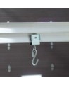 Roller for track of curtain, nylon castors with S hook, riveted castor to steel frame.